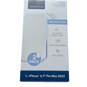 R1-N Insignia Tempered Glass Screen Protector for Apple iPhone 15 Pro Max 2-Pack